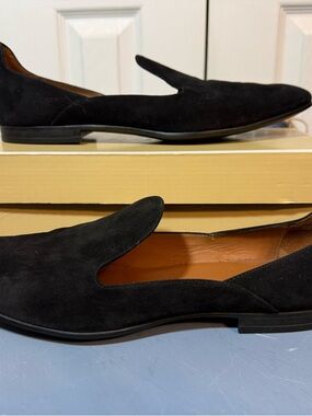Aquatalia 10.5 Black Suede women’s  Slip-On Loafers